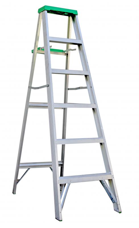 A ladder is needed to reach the ceiling.