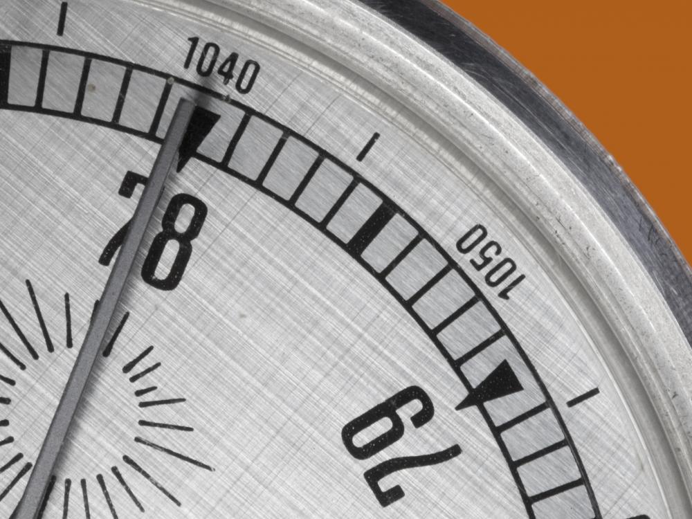 A rising barometer means wind, frost, or clear skies, while a falling one indicates coming storms.