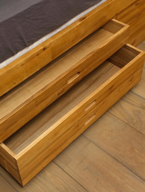Some bed frames have built in storage.