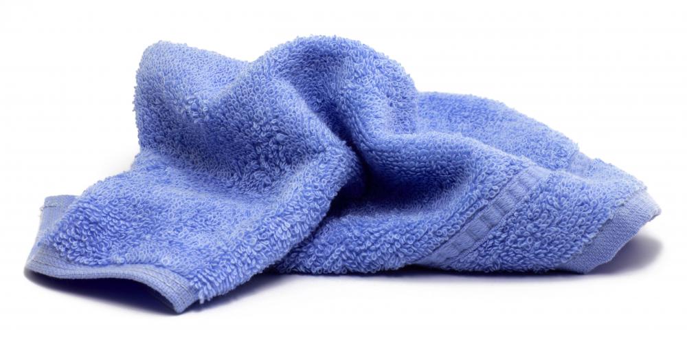 A washcloth can be made into a bag with pieces of soap in it that is useful for lathering up.