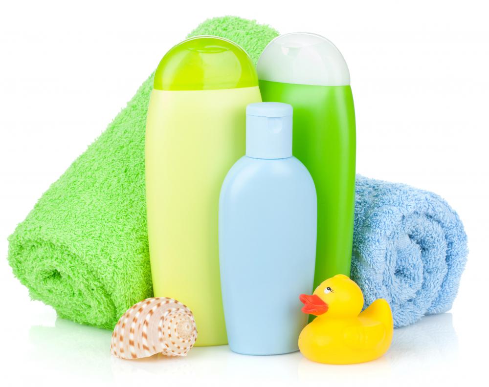 Gift baskets might have different bath items.