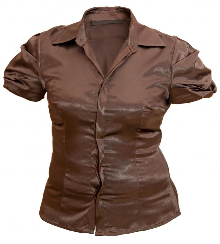 Darts are often found in the bustline of women's blouses to make them more formfitting.