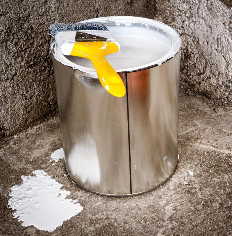 Masonry paint may be used to paint concrete.