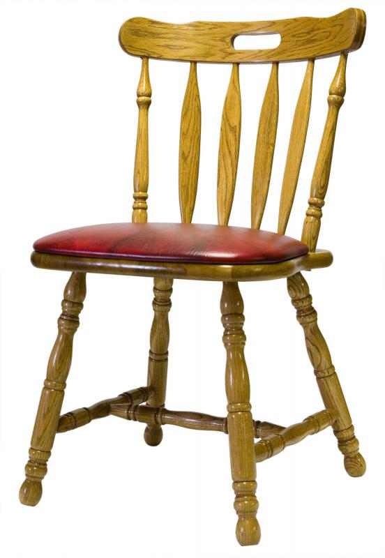 Because it is cheap and easy to clean, upholsterers use vinyl on things like chair seats.