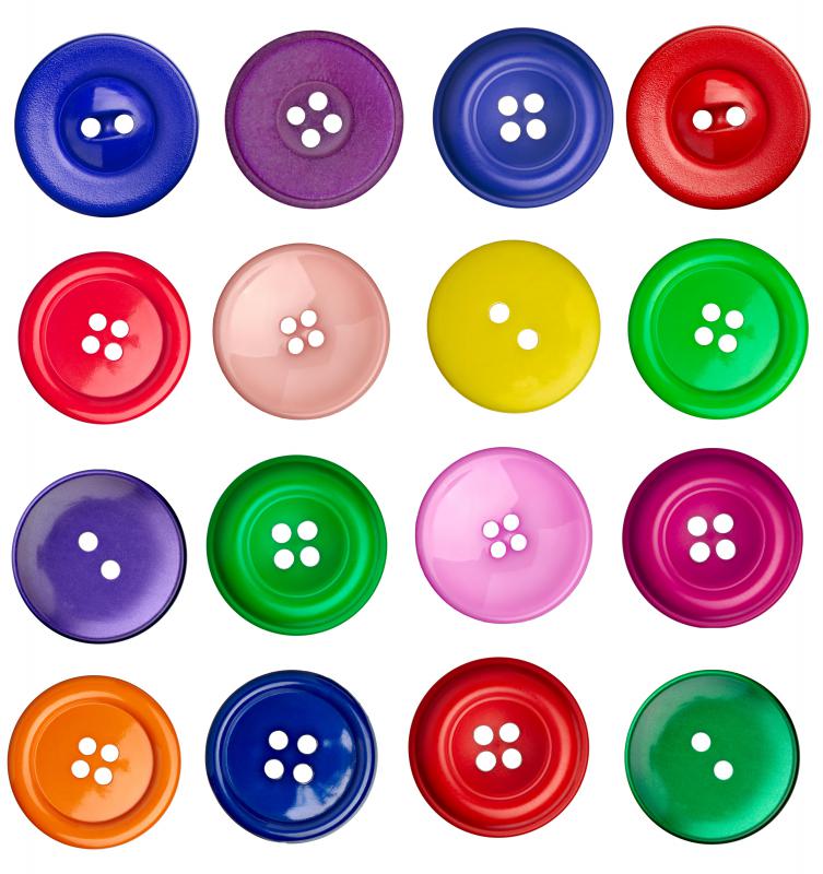 Sew-through buttons often have two or four holes.