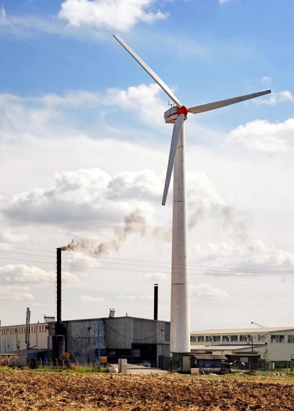An eco-house may rely on energy sources other than fossil fuels -- such as wind power.