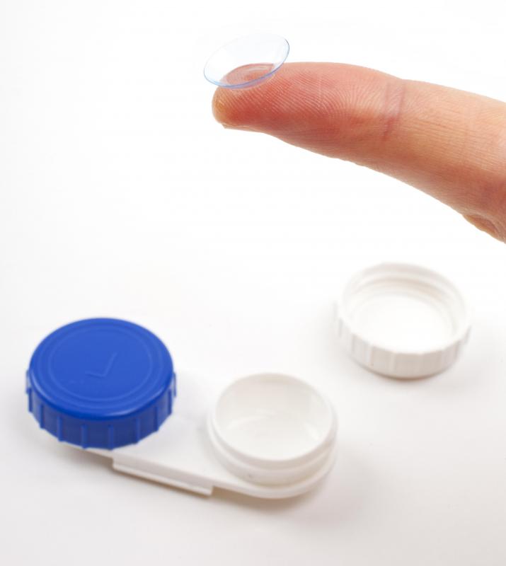 Enzymatic cleaners, which are used in some contact lens solutions, use enzymes to break down dirt.