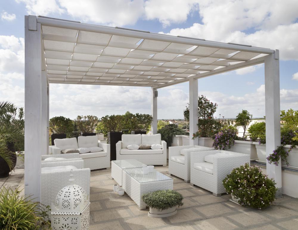 A concrete patio may be ideal for entertaining.