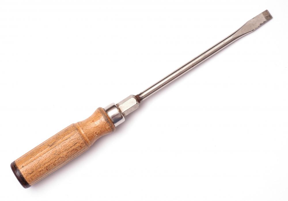 A flathead screwdriver has a single blade.
