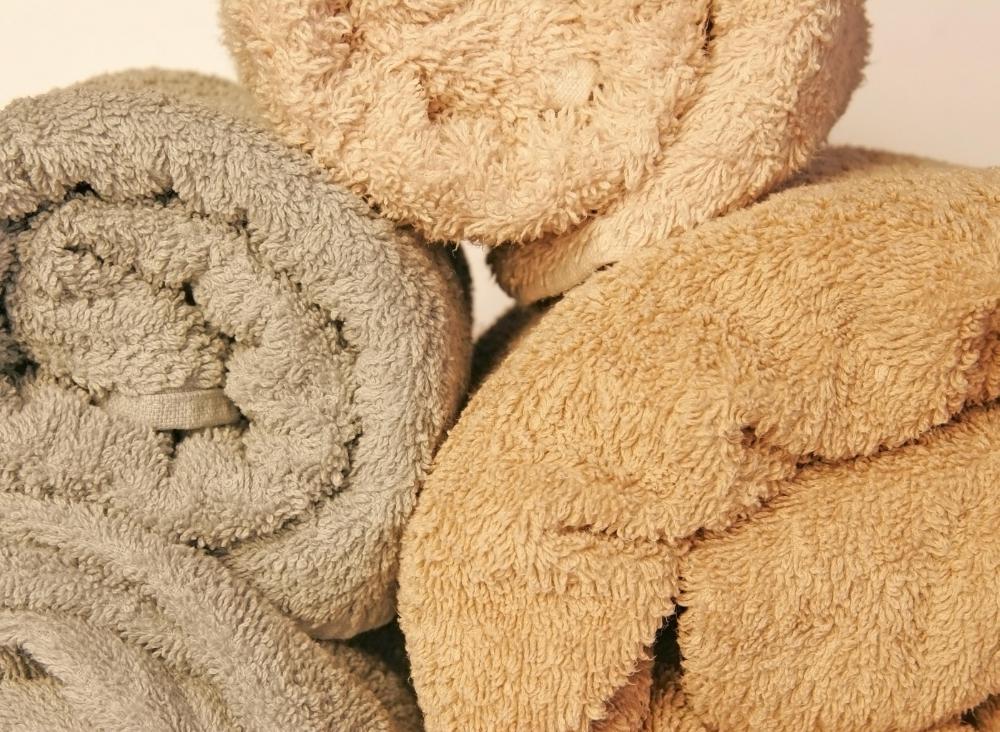 Bath towels may be made with microfiber.