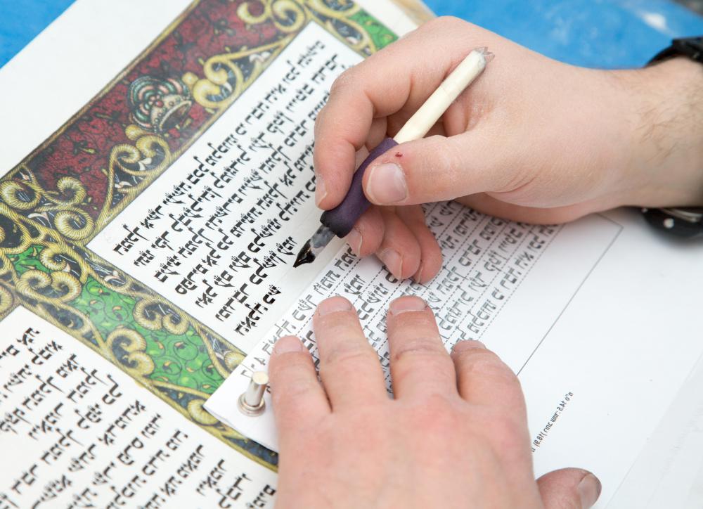 Illuminated manuscripts were written on vellum in the Middle Ages.