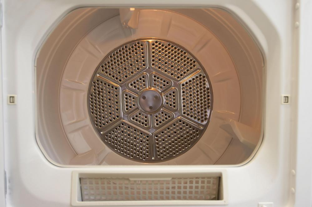 Inside a clothes dryer.
