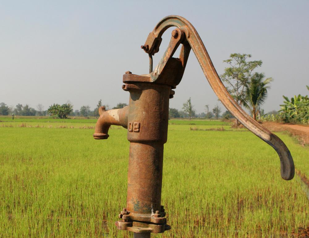 Water pumps may be used to irrigate crops.