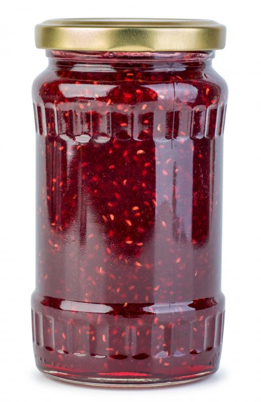 A jar of raspberry jam.