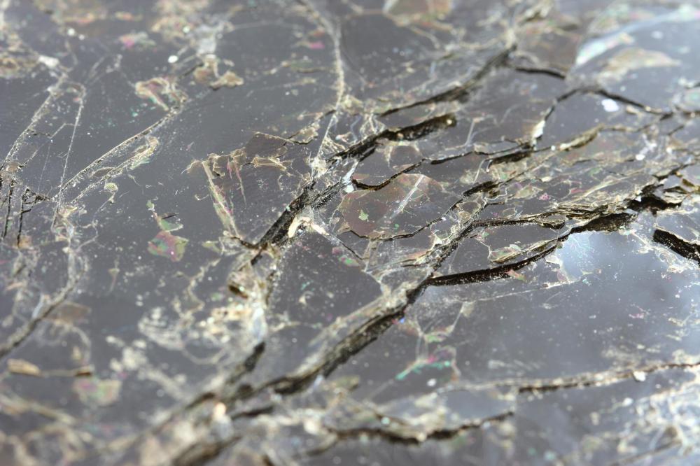 Flocking often has a sparkly material like mica mixed in.