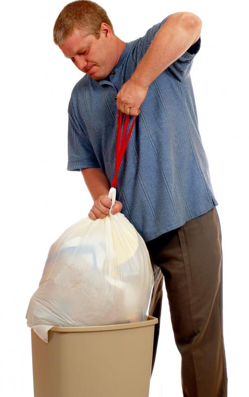 Taking out the trash is a common 'honey do list' item.