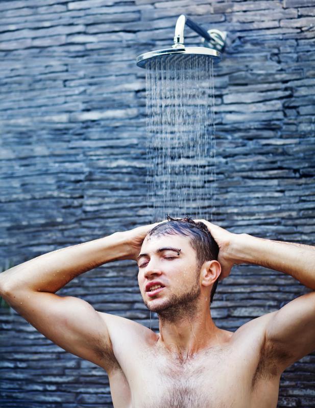 A power shower may have a stronger spray than a conventional shower.