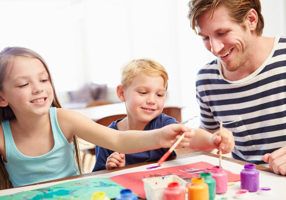 Construction paper is often used while children are participating in arts and crafts.