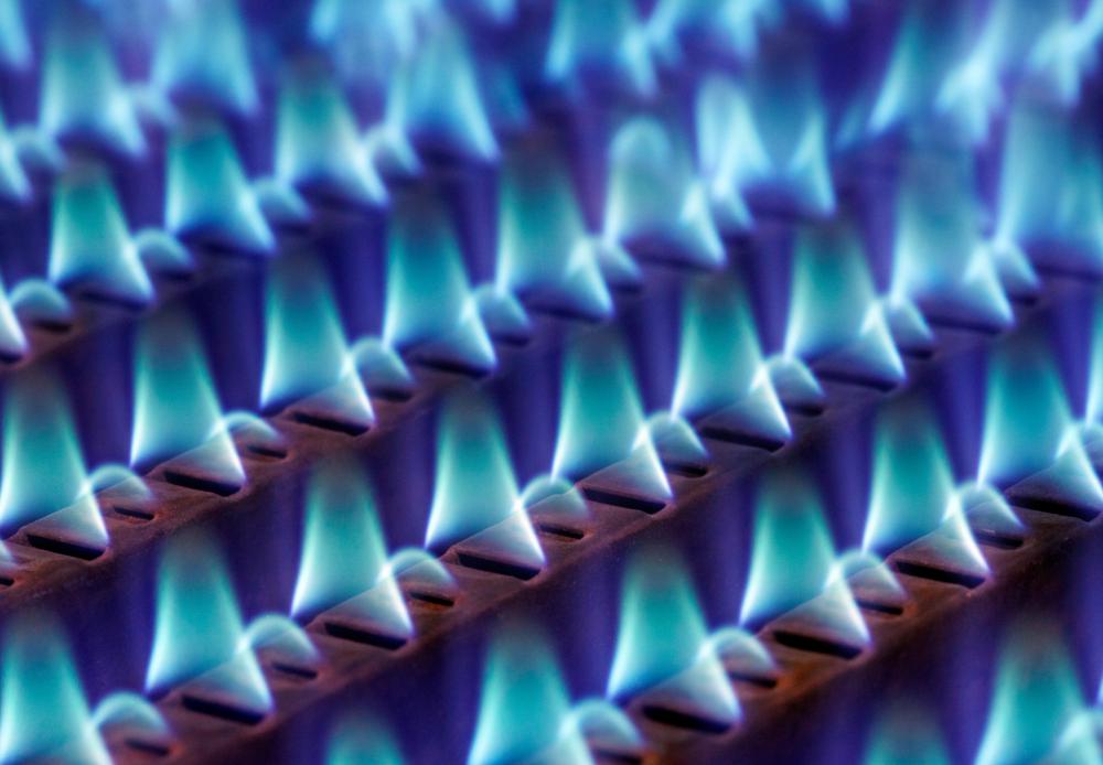 Natural gas needs 40% more air to burn than propane.