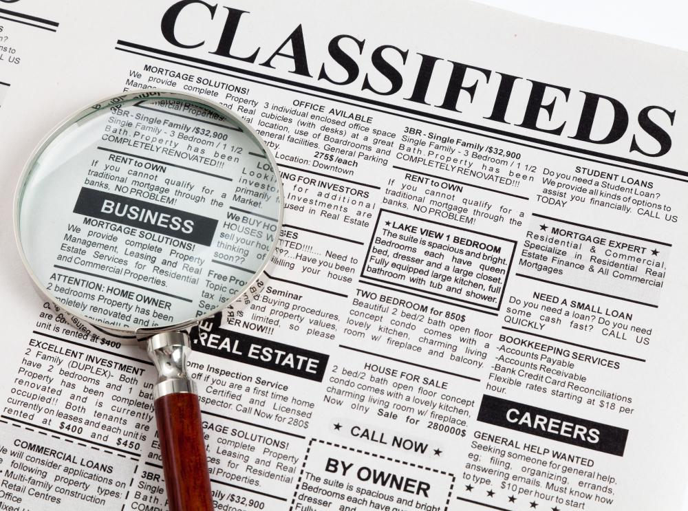 Couches may be sold in a classified ad.