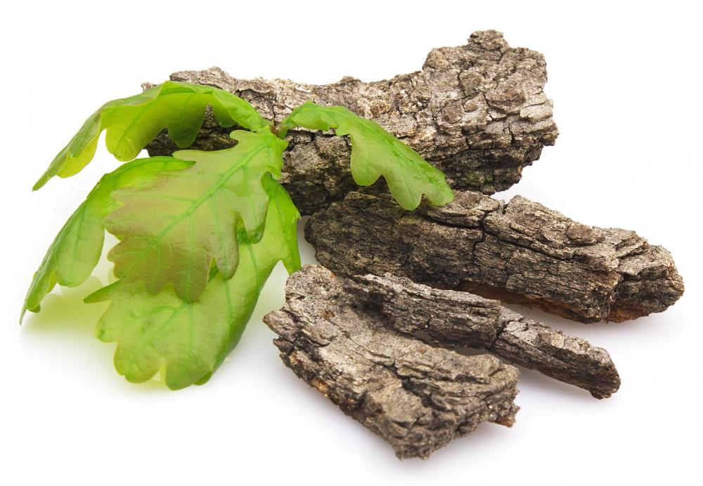 Oak bark, which can be used to make a compost activator.
