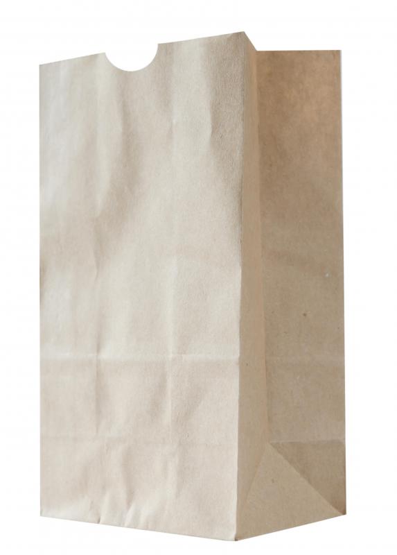 A paper bag, which can be used to absorb stains from carpet.
