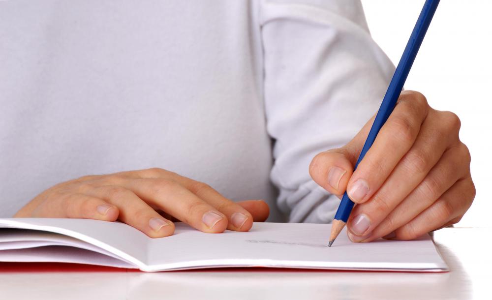 A cutting mat may be used to ensure handwriting is uniform in size.