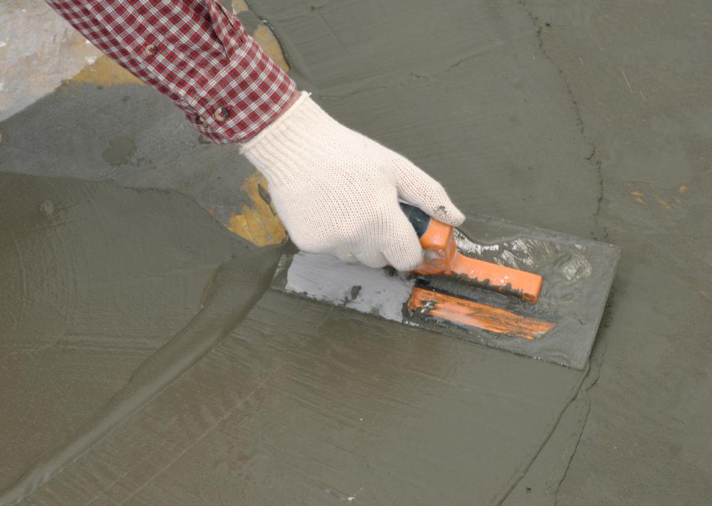 Trowels are used to smooth concrete.