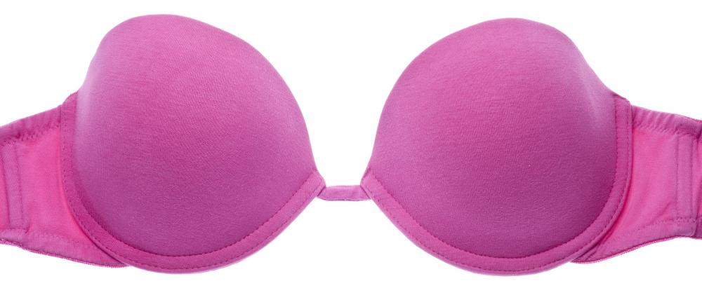 Waterproof tape can be used to fix a strapless bra in place.
