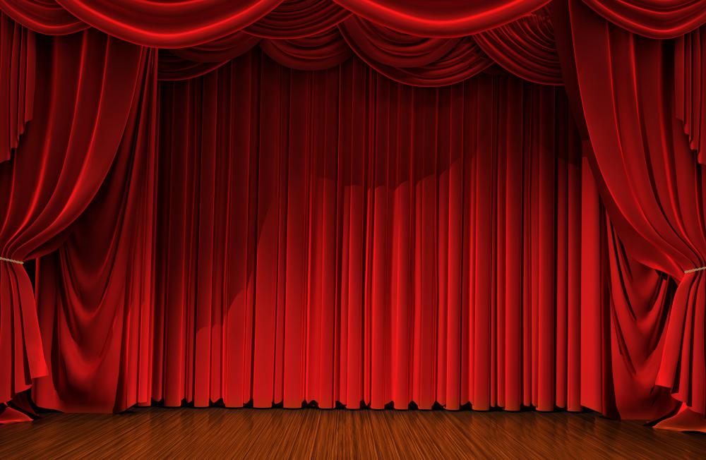 Soundproof curtains may be featured in movie theaters.
