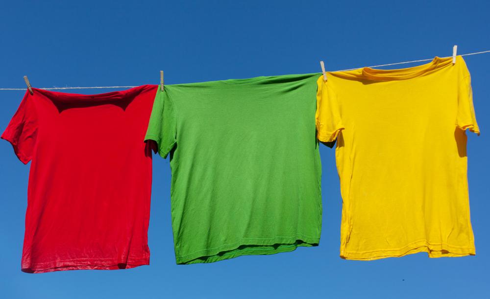 Grass pollen can get on clean clothes when they are hung outside to dry.