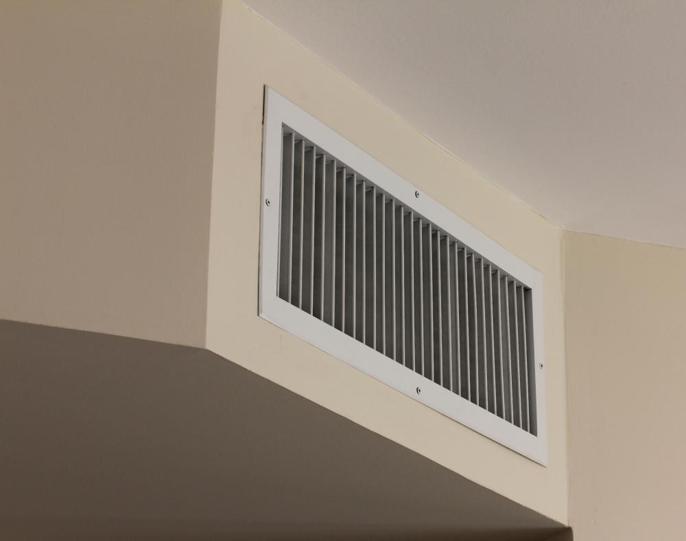 A return vent is located on an interior wall.