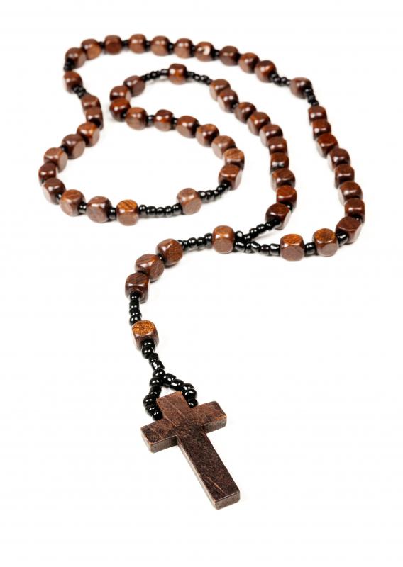 Rosaries are often strung with twine.