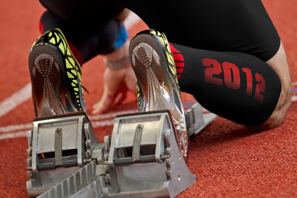 A runner's compression socks can be made with microfibers.