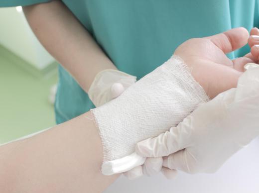 Waterproof tape may be used on bandages to prevent water from infecting the wound.