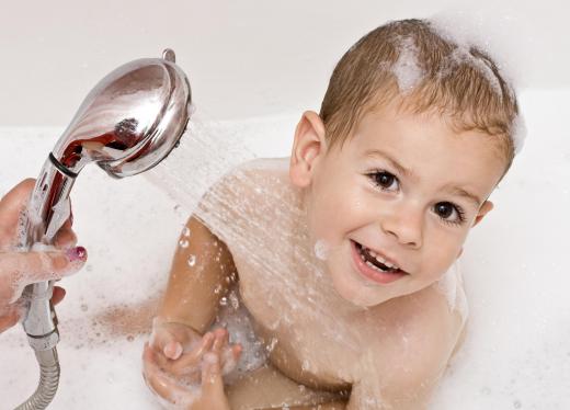 Temperatures higher than 125 degrees can burn a child in the bath.