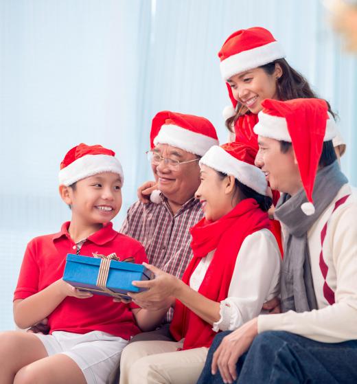 Christmas trees should be placed near areas where family members can sit and open gifts.