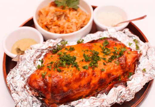 Aluminum foil can be used to wrap foods during cooking and roasting, as well as storing food afterward.