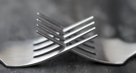 Stainless steel flatware can withstand frequent washing and everyday use.