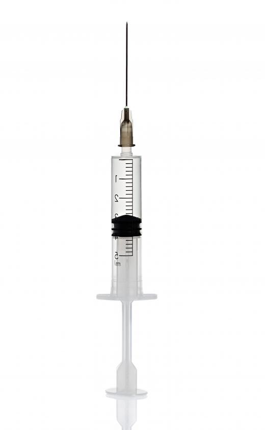 Silicone oil may be used as a lubricant for syringes.