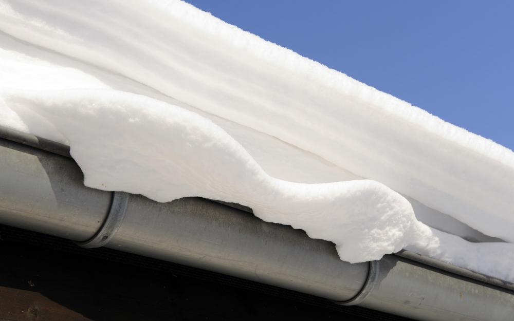 Open gutters can become clogged with snow.