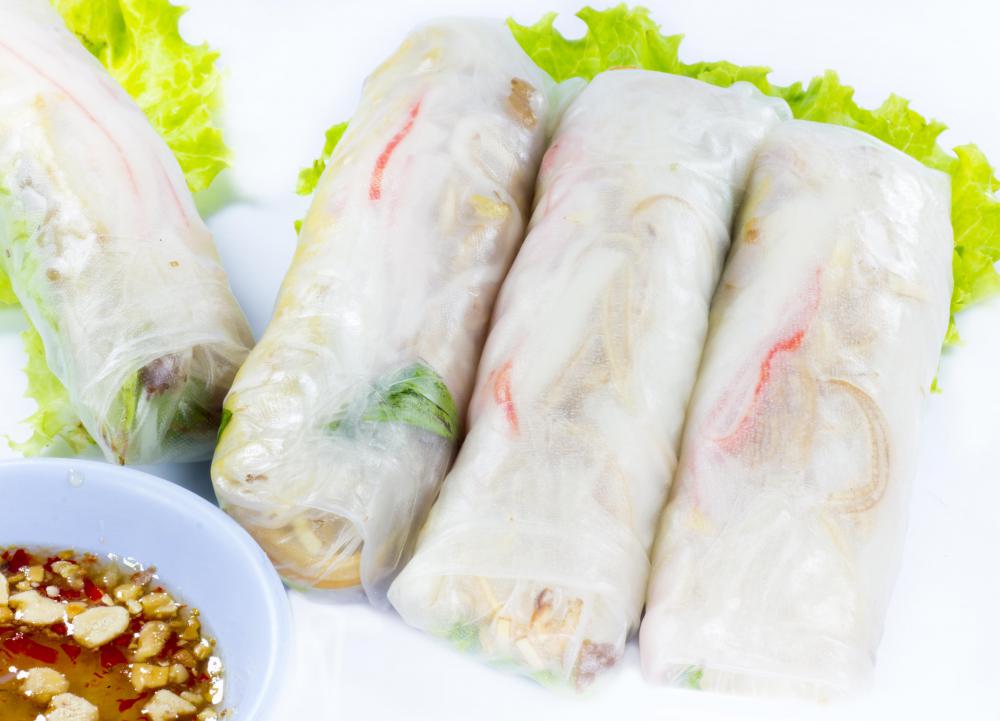 Edible rice paper is part of many Asian cuisines.