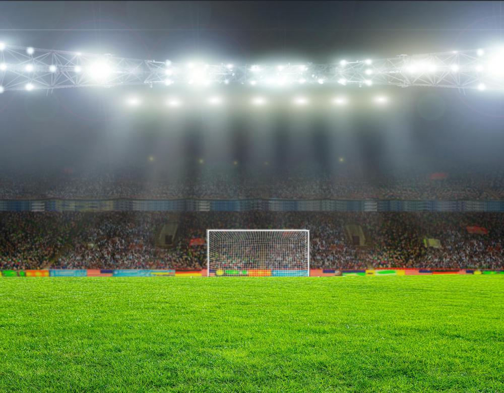 A misting fan may be used to cool crowds of people in outdoor stadiums.