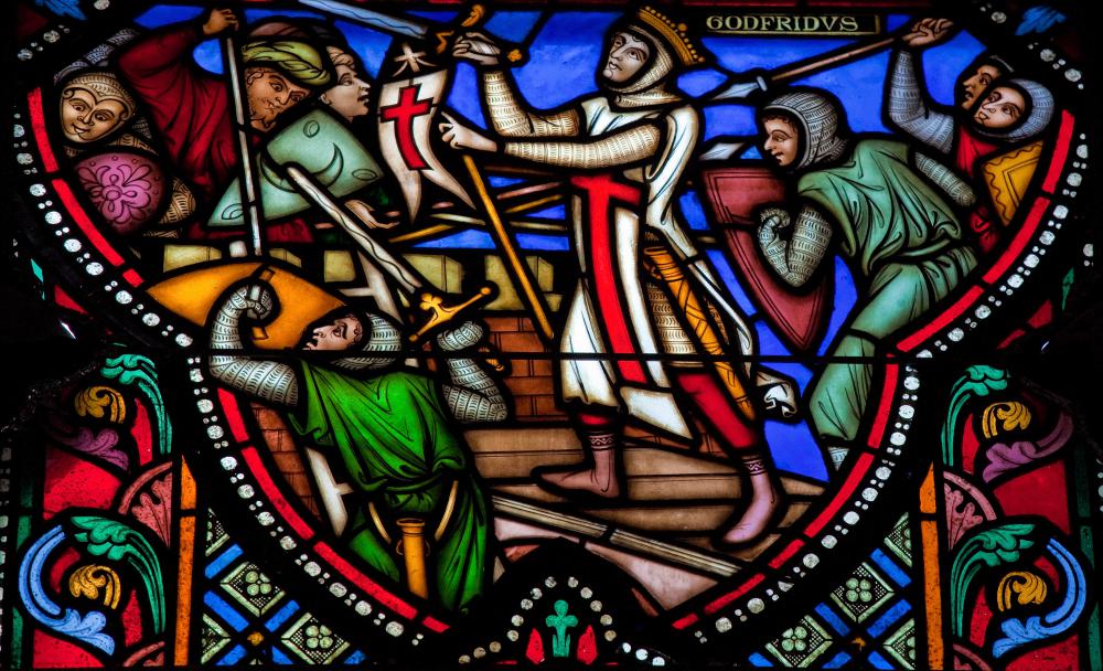 Church windows often feature stained glass.
