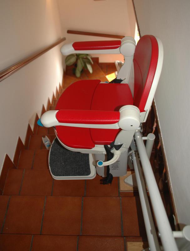 Stair lifts make it possible for people with disabilities to access upper floors.