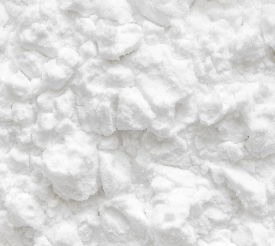 Homemade tree flocking uses corn starch among other ingredients.