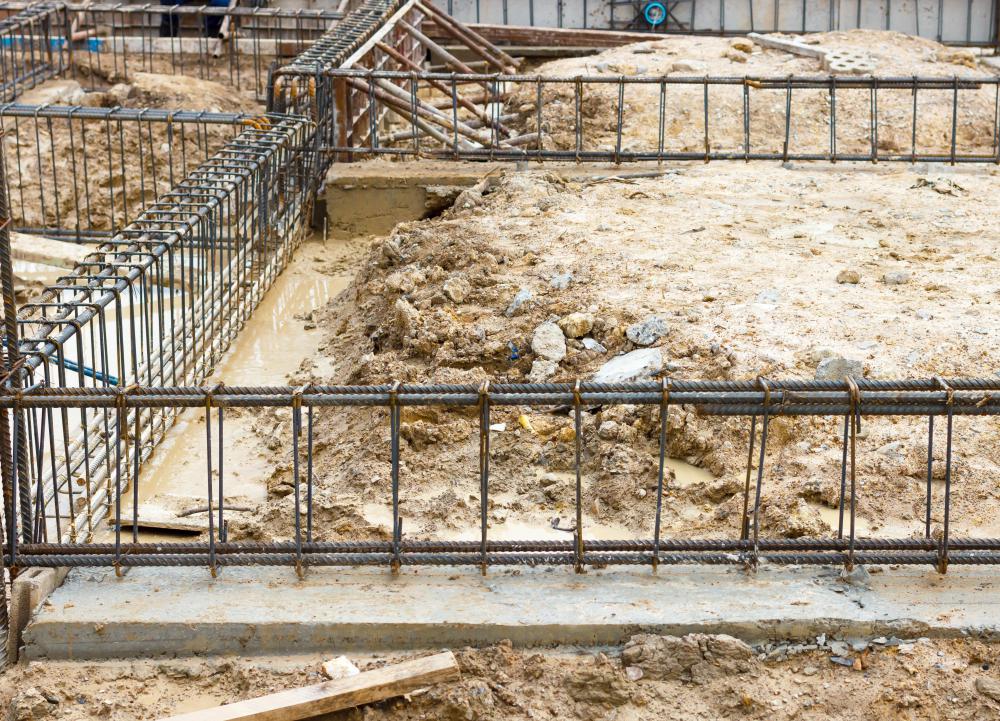 Metal reinforcing bars, or rebar, may be used to strengthen concrete crawl spaces.