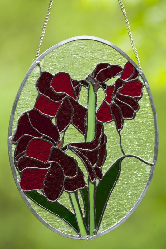 A stained glass suncatcher or light-catcher.