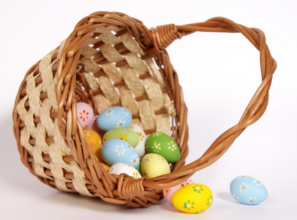 Baskets may be used in recreation, like for holding Easter eggs.