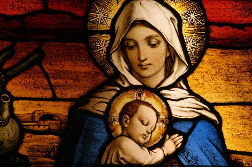 Damage to stained glass windows can be fixed with stained glass paint.